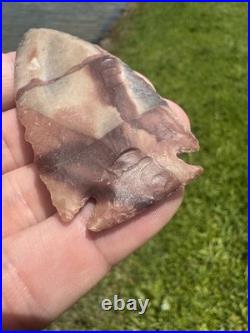 Rare Colorful Native American Arkansas Corner Notch Arrowhead Point
