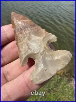 Rare Colorful Native American Thebes Point Arrowhead