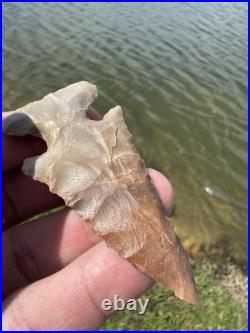 Rare Colorful Native American Thebes Point Arrowhead