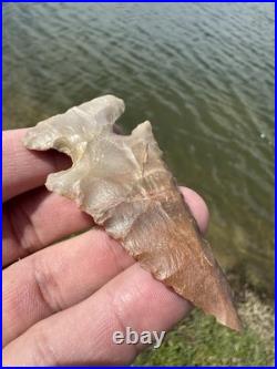 Rare Colorful Native American Thebes Point Arrowhead