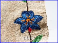 Rare Crow Leggins Brain Tan Leather and Seed Beads Rare Crow Leggins Brain Tan Leather and Seed Beads