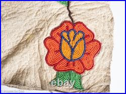 Rare Crow Leggins Brain Tan Leather and Seed Beads