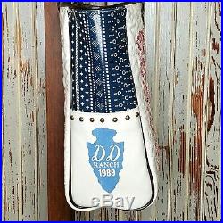 Rare Double D Ranch Tote Bag Patriotic Native American Quilted Studded Flag