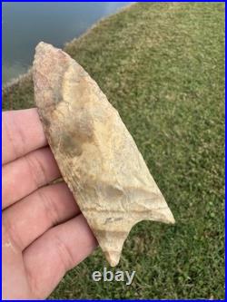 Rare Double Fluted Native American Paleo Clovis Point Arrowhead Kentucky