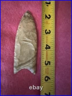 Rare Double Fluted Native American Paleo Clovis Point Arrowhead Kentucky