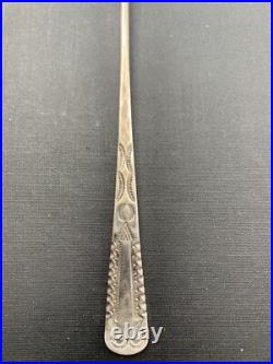 Rare Early Coin Silver Ingot Six Iced Tea Spoons Navajo Hopi Native American Vtg