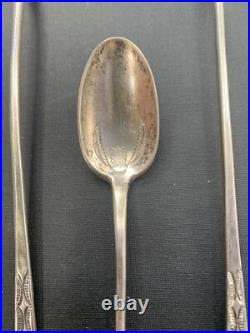 Rare Early Coin Silver Ingot Six Iced Tea Spoons Navajo Hopi Native American Vtg