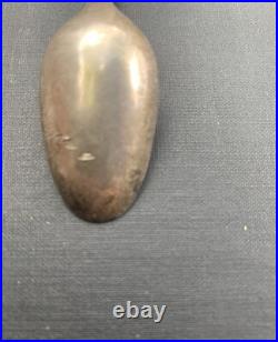 Rare Early Coin Silver Ingot Six Iced Tea Spoons Navajo Hopi Native American Vtg