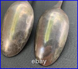 Rare Early Coin Silver Ingot Six Iced Tea Spoons Navajo Hopi Native American Vtg