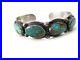 Rare-Early-Fred-Harvey-Era-Navajo-Bracelet-Green-Turquoise-Sterling-GORGEOUS-01-qe