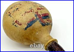 Rare Early Native American Artifact Bladder/Rawhide Ceremonial Shayman Rattle