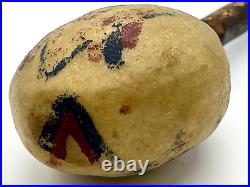 Rare Early Native American Artifact Bladder/Rawhide Ceremonial Shayman Rattle