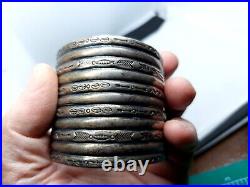 Rare Fred Harvey Era Stamped Bracelet 2 Inches Wide
