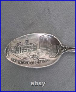 Rare Full Body Native American Sterling Silver Spoon Heart Of Detroit. Free Ship