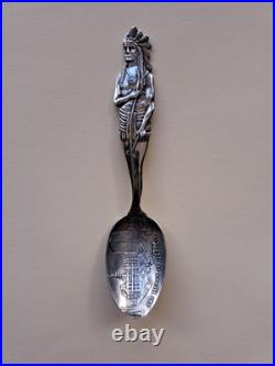 Rare Full Body Native American Sterling Silver Spoon Heart Of Detroit. Free Ship