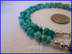 Rare Genuine Sleeping Beauty Turquoise Pendant And Native American Necklace