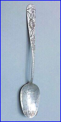 Rare HANDWROUGHT Navajo Antique Silver Souvenir Spoon Bow & Arrow Circa 1900