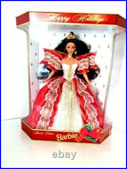 Rare Happy Holidays Barbie Special Edition Gold Backing 1997 -10 Anniversary