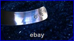 Rare Hopi Sterling Silver Overlay Cuff Bracelet by Casey Cuch 36 Grams