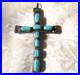 Rare-Horace-Iule-Signed-Native-American-Old-Turquoise-Cross-Pendant-Silver-01-ec