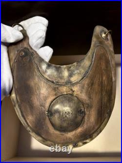 Rare Huge Hudson Bay FUR TRADE HB Native American Hammered Copper Gorget Pendant