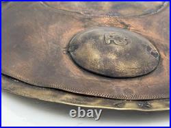 Rare Huge Hudson Bay FUR TRADE HB Native American Hammered Copper Gorget Pendant