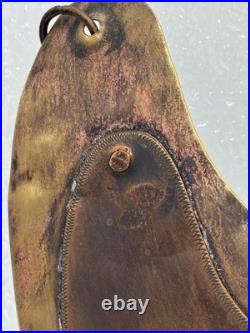 Rare Huge Hudson Bay FUR TRADE HB Native American Hammered Copper Gorget Pendant