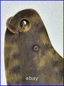 Rare Huge Hudson Bay FUR TRADE HB Native American Hammered Copper Gorget Pendant