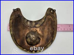 Rare Huge Hudson Bay FUR TRADE HB Native American Hammered Copper Gorget Pendant