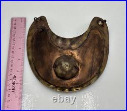 Rare Huge Hudson Bay FUR TRADE HB Native American Hammered Copper Gorget Pendant