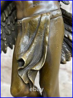 Rare Indian Native American Art Chief Eagle Bronze Marble Base Sculpture Sale