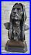 Rare-Indian-Native-American-Art-Chief-Eagle-Bust-Bronze-Marble-Sculpture-Figure-01-qn