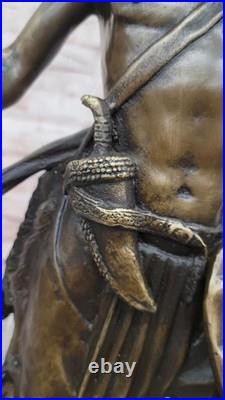 Rare Indian Native American Art Chief Eagle Bust Bronze Marble Statue Bust Gift