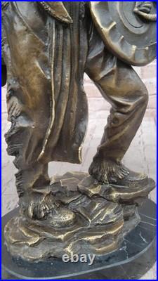 Rare Indian Native American Art Chief Eagle Bust Bronze Marble Statue Bust Sale