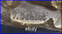 Rare Indian Native American Art Chief Eagle Bust Bronze Marble Statue Bust Sale