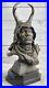 Rare-Indian-Native-American-Art-Chief-Eagle-Bust-Bronze-Marble-Statue-Sculpture-01-ofr