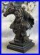 Rare-Indian-Native-American-Art-Chief-Horse-Bust-Bronze-Marble-Statue-Decor-Deal-01-iyww