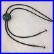 Rare-Irv-Monte-Navajo-Bold-Sterling-Gem-Green-Turquoise-Bolo-Tie-leather-01-ab