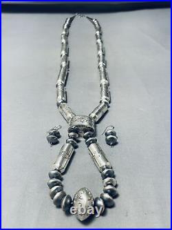 Rare Jacla Tubes Navajo Sterling Silver Necklace
