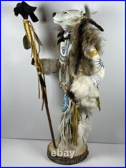 Rare Kevin, Tanner & Shawn Gadomski Spirit Bear Manitou Kachina Ojibwe