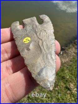 Rare Killer Native American Calf Creek Point Arrowhead