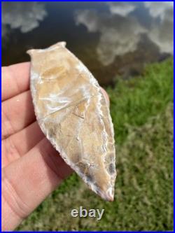 Rare Killer Native American Fluted Paleo Cumberland Point Arrowhead Clovis