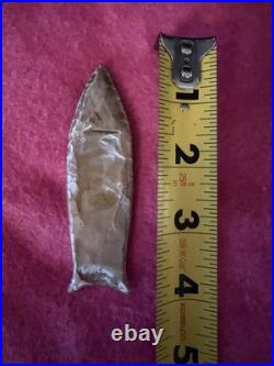 Rare Killer Native American Fluted Paleo Cumberland Point Arrowhead Clovis