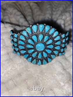 Rare Kingsman Turquoise Cuff Bracelet sterling Silver