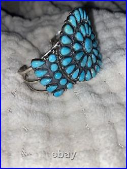 Rare Kingsman Turquoise Cuff Bracelet sterling Silver