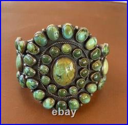 Rare Kirk Smith Turquoise Cluster Cuff Large