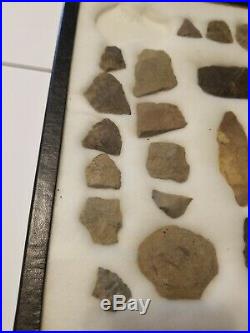 Rare LARGE LOT OF 42 PENNSYLVANIA INDIAN NATIVE AMERICAN Arrowheads Artifact