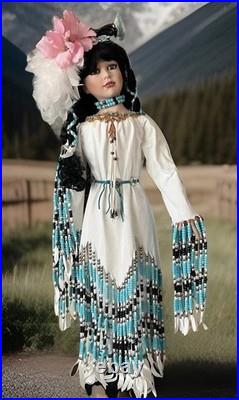Rare Large Handmade Native American Porcelain Doll 36 in