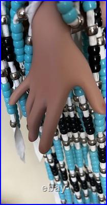 Rare Large Handmade Native American Porcelain Doll 36 in