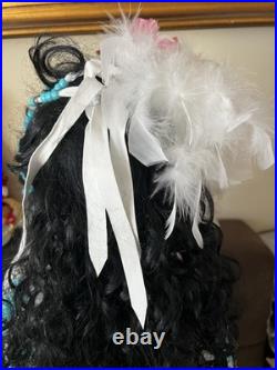 Rare Large Handmade Native American Porcelain Doll 36 in